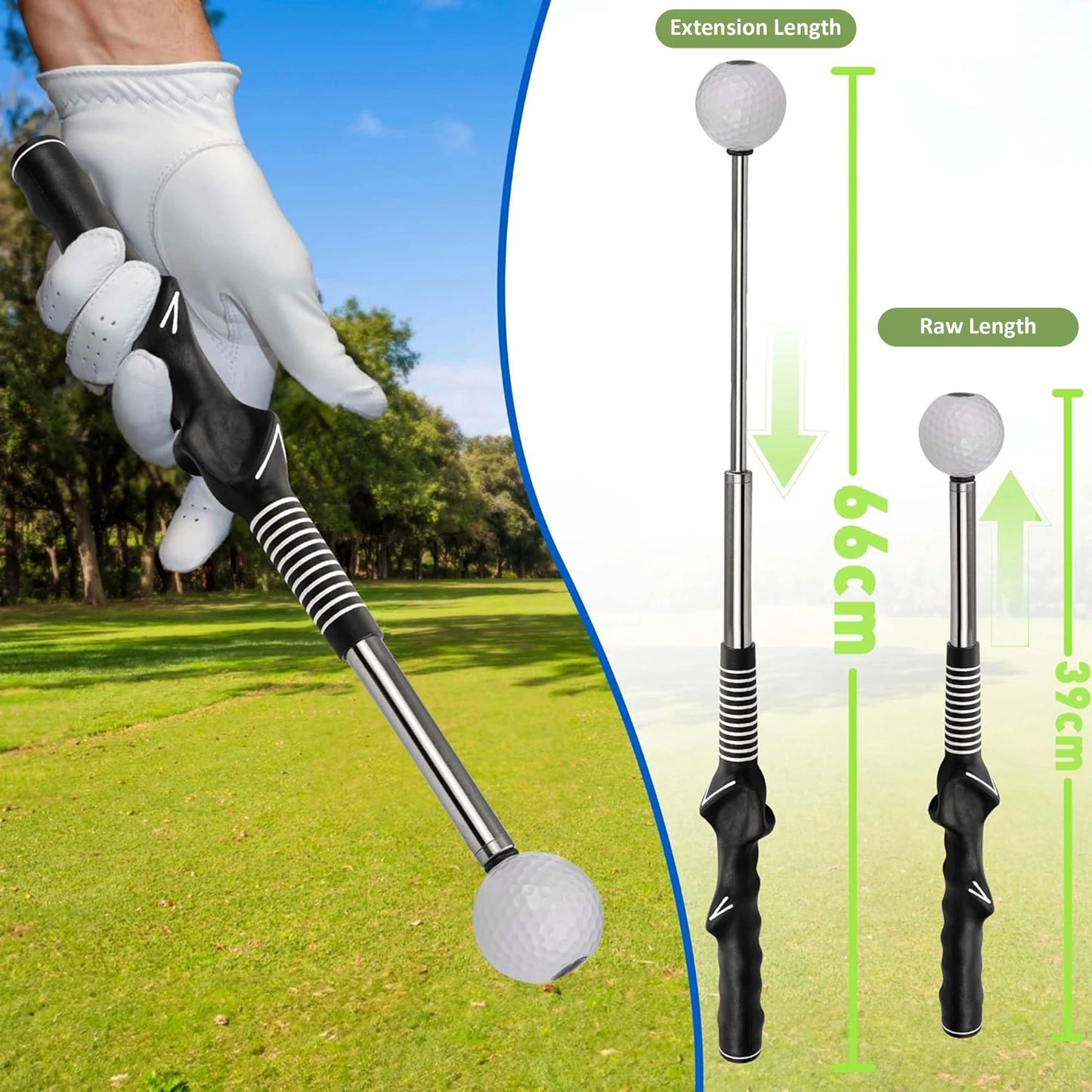 Retractable Golf Swing Trainer
